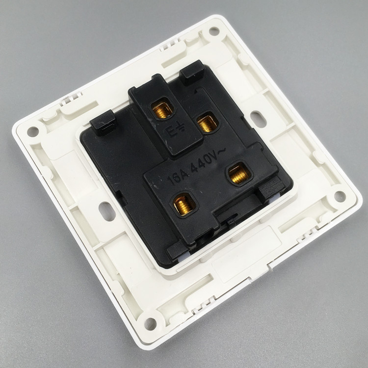 三相四线16A电源插座 4孔16A空调大功率墙壁开关面板86型-图2