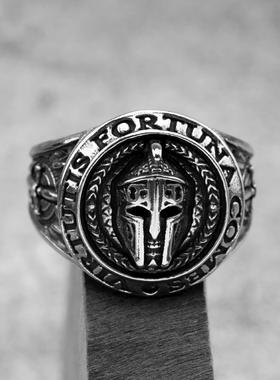 斯巴达面具指环钛钢戒指男
