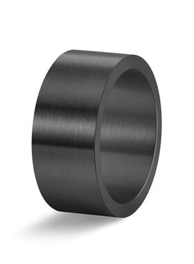 时尚12mm超宽版素面钛钢戒指欧美