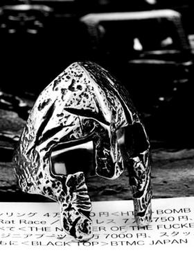 朋克潮男钛钢个性面具指环