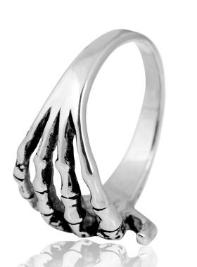 非主流朋克风元素钛钢骷髅头戒指