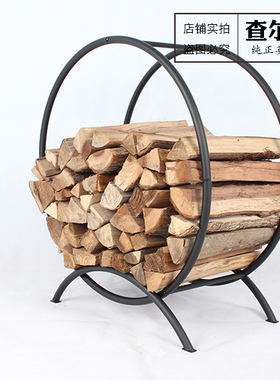 功能+艺术客厅壁炉柴火架金属