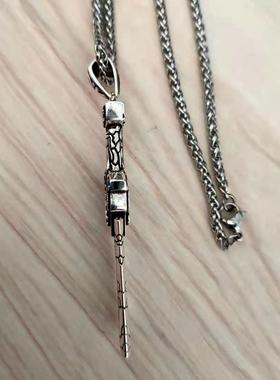 潮男法国古剑霸气泰银配品项链