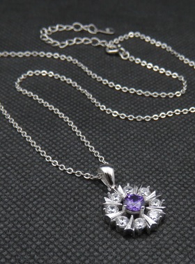 太阳花吊坠s925纯银日韩版银饰