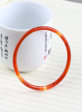 红玛瑙小巧风飘花冰种水晶叮当镯