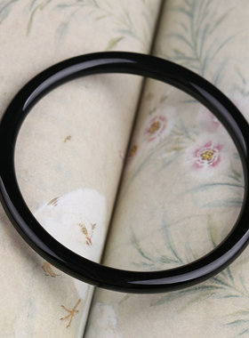 真玉良缘沉稳女玛瑙亮丽黑黑玛瑙