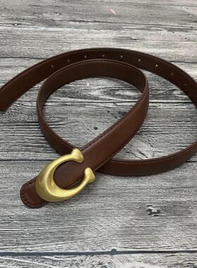 牛皮百搭针扣小腰带简约