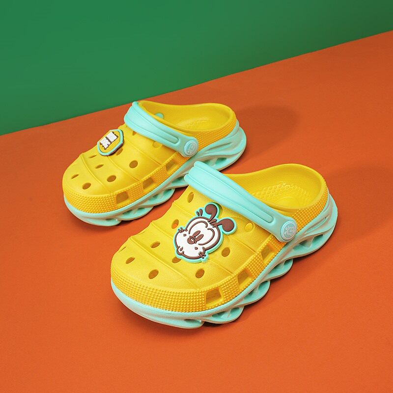 巴布豆2026夏季新款儿童凉拖鞋防滑软底包头款洞洞鞋卡通男童拖鞋
