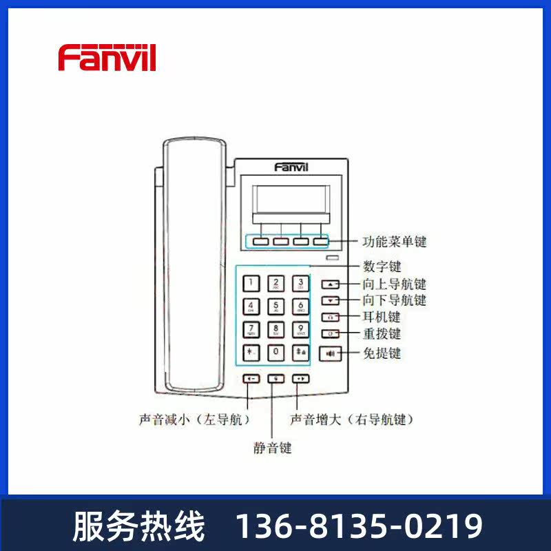 方位(Fanvil) IP电话机 X1S/X1SP POE SIP 黑色 X1P网线POE供电不,淘宝优惠券,粉丝福利购,淘宝优惠卷