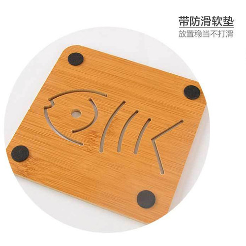 创意镂空木质杯垫厨房加厚防烫隔热垫防滑锅碗盘垫耐热盘锅垫 - 图2