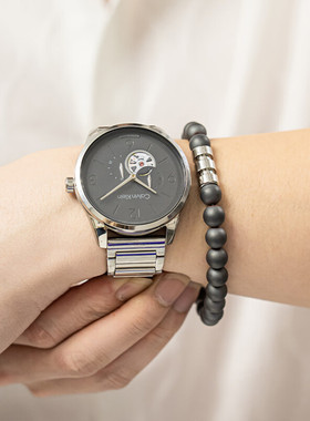 CK男士精钢念珠手链新年礼物