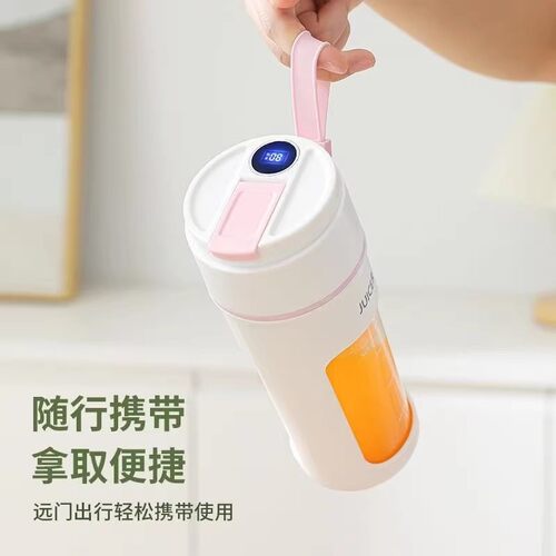 无线榨汁机小型便携式家用多功能炸水果器果汁机电动数显榨汁杯 - 图1