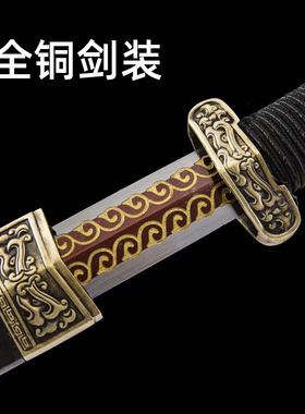 宝剑真剑龙泉御剑堂八面锰钢汉剑古风碳钢长剑秦剑款纯手工未开刃