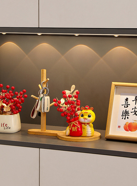 国潮蛇年吉祥物玄关发财果摆件