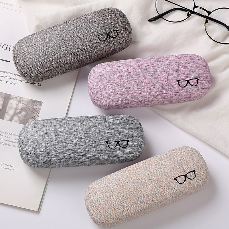 送镜布仿麻布近视眼镜盒仿压男女眼镜盒ins防压简约复古便携盒子,淘宝优惠券,粉丝福利购,淘宝优惠卷
