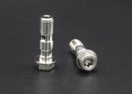 摩托车电动车刹车油管M6  M10x1-1.25 3/8粗丝细丝不锈钢油管螺丝 - 图2