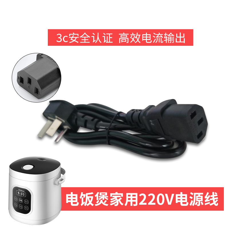 车载电饭煲线小车货车通用12v/24v电源直插点烟器家用220v电源线 - 图1