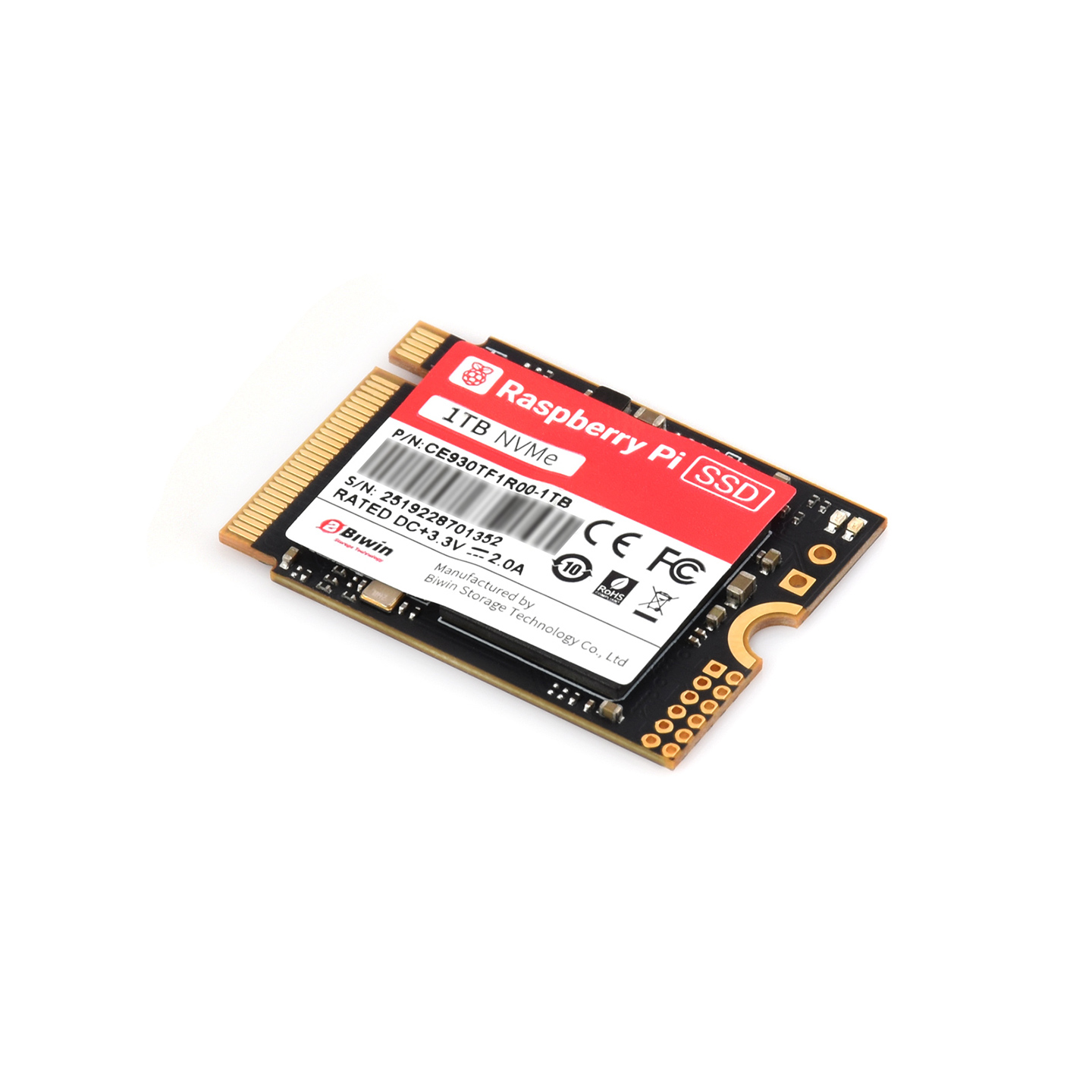 微雪 树莓派官方原装NVMe高速固态硬盘 多容量可选 兼容PCIe Gen3 - 图3