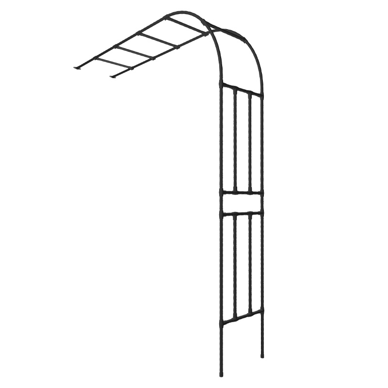 爬藤架半边拱门花架月季铁艺户外植物阳台半拱形葡萄藤架单边支架 - 图3