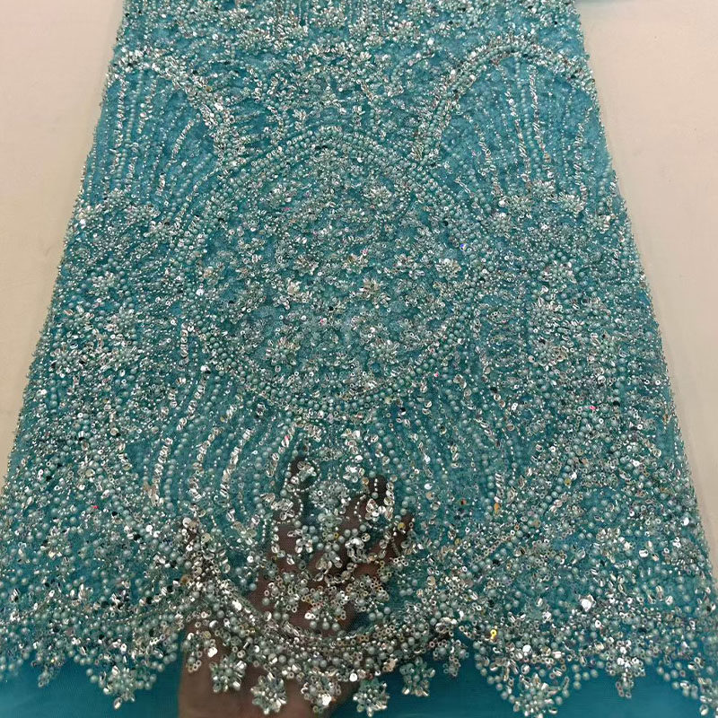 欧美网纱布料珠管绣花型小花朵泡泡珠亮片刺绣面料礼服婚纱连衣裙,淘宝优惠券,粉丝福利购,淘宝优惠卷