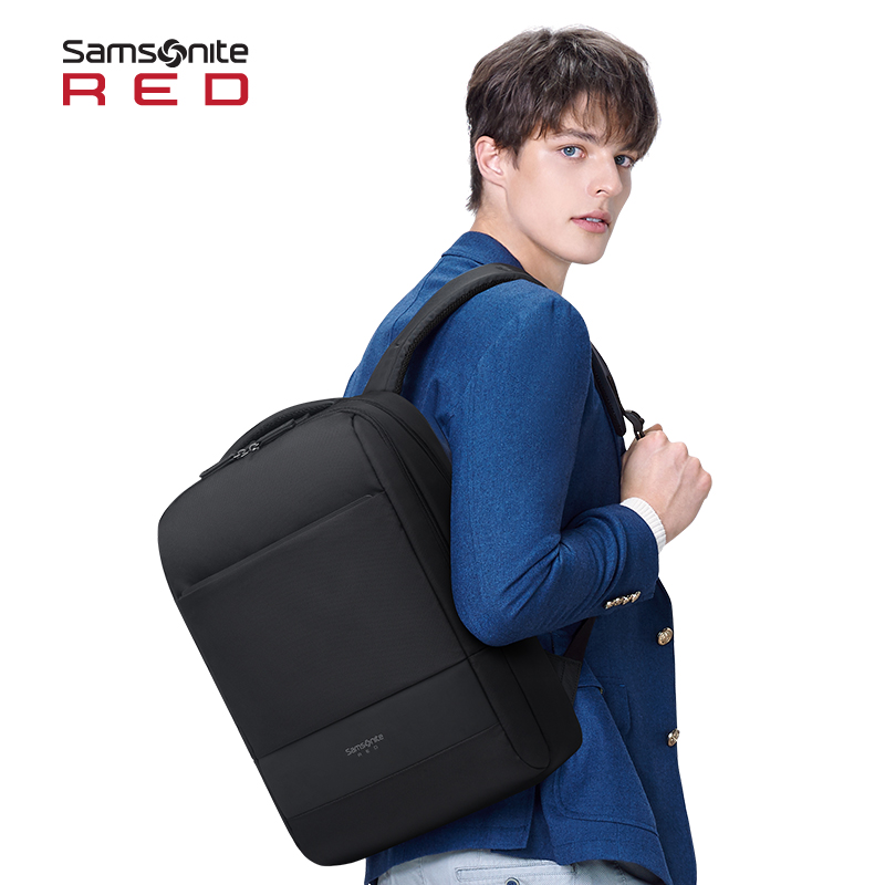 Samsonite/新秀麗商務雙肩包 男士輕便電腦包旅行通勤輕盈揹包BU1