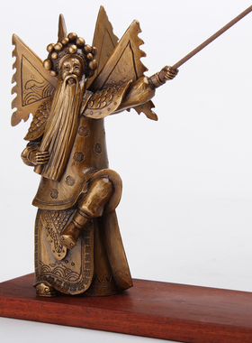 原创纯铜线香插摆件京剧工艺品