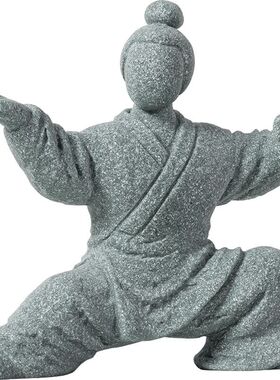 五路财神功夫武侠太极小人物摆件家居桌面茶桌茶宠园艺鱼缸造景