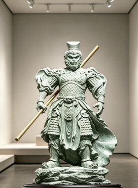 青砂石黑神话悟空摆件齐天大圣家居办公室客厅桌面工艺品装饰
