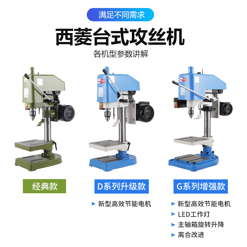 西菱攻丝机swj-12工业级重型丝攻机/攻牙机/攻内螺纹swj-6 16 24d-图0