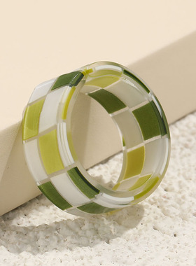 韩国小众品牌ins亚克力戒指