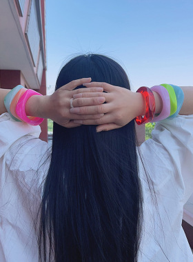 夸张手镯亚克力糖果色夏季时尚