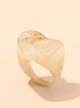 爱心戒指树脂时尚日韩饰品