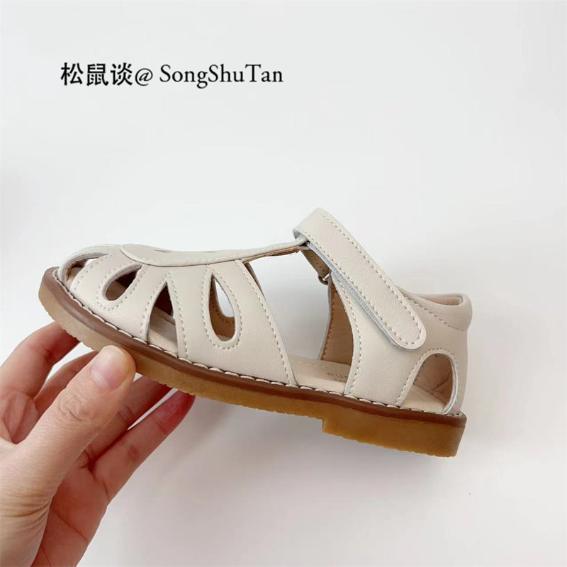 真牛皮女童凉鞋包头儿童森系白色公主鞋洛丽塔镂空时装罗马鞋软底,淘宝优惠券,粉丝福利购,淘宝优惠卷