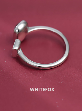 TLZ 轻奢高级感灰色水晶方糖开口戒指满钻ins风设计感通勤食指戒