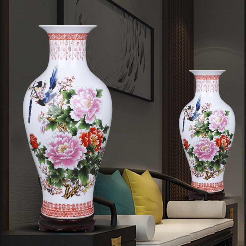 景德镇陶瓷器仿古青花瓷大花瓶摆件客厅富贵竹插花家居工艺装饰品,淘宝优惠券,粉丝福利购,淘宝优惠卷