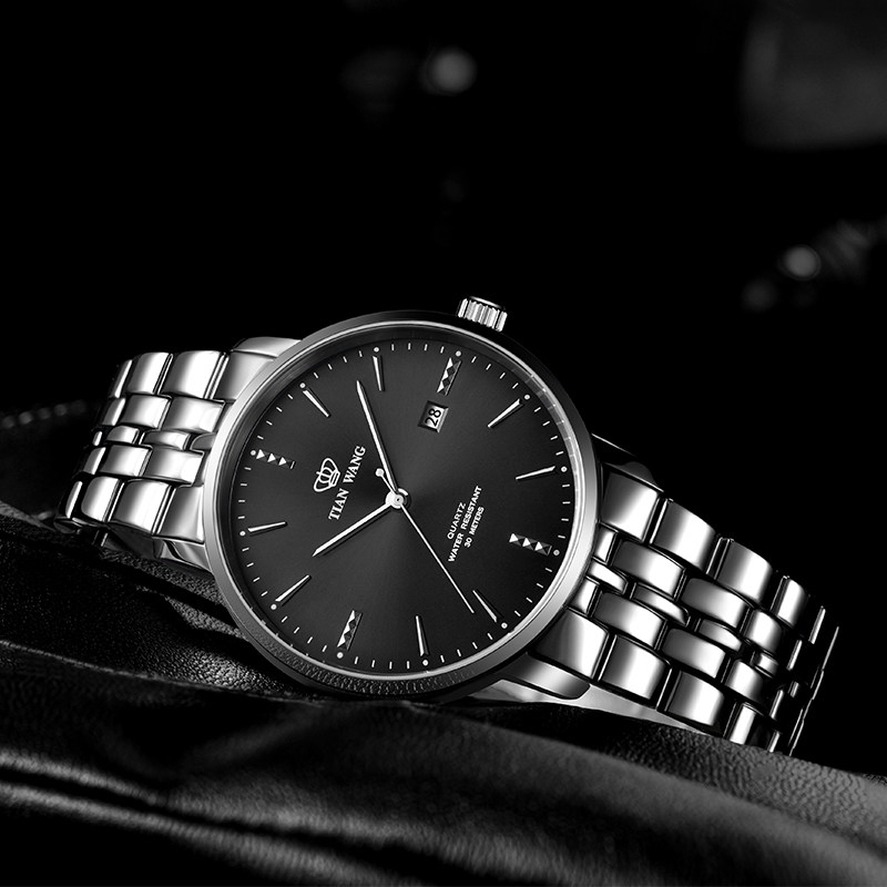 男女士钢带沧海系列新品定制天王表 天王壹寸金国产腕表