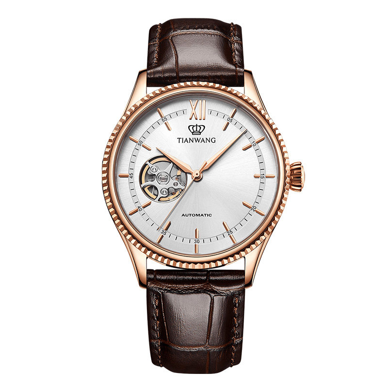 【双11预售】正品机械皮带镂空天王表 天王壹寸金国产腕表