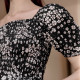 Eveli Ole black shirt short-sleeved women's 2024 summer new style 1E4522421