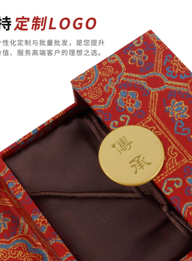 古法金双开传承盒纸盒手串收藏盒