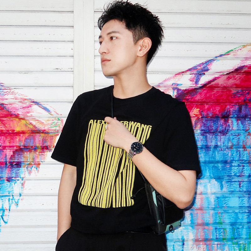 天王男士手表官网轻商务格纹男表潮流时尚钢带防水石英表