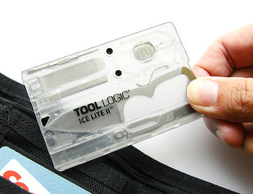 美国逻辑TOOL LOGIC ICE户外生存救援便携工具卡剪刀改锥镊子ISC2 - 图1