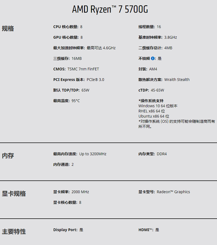 AMD锐龙R7 5700G散片4750G搭技嘉A520 华硕B550主板迫击炮套装 - 图1