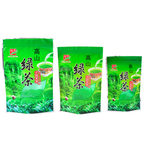 高山绿茶包装袋子粗茶茶叶袋自封开窗透明自封拉链自立复合袋定制 - 图3