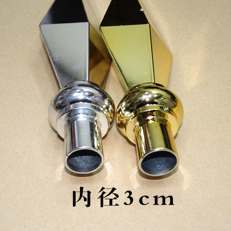 铝合金镀金镀银色大号旗杆金属枪头 会议礼堂旗装饰红旗穗头枪尖