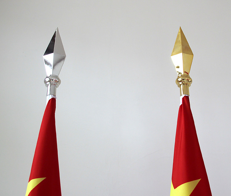 铝合金镀金镀银色大号旗杆金属枪头 会议礼堂旗装饰红旗穗头枪尖