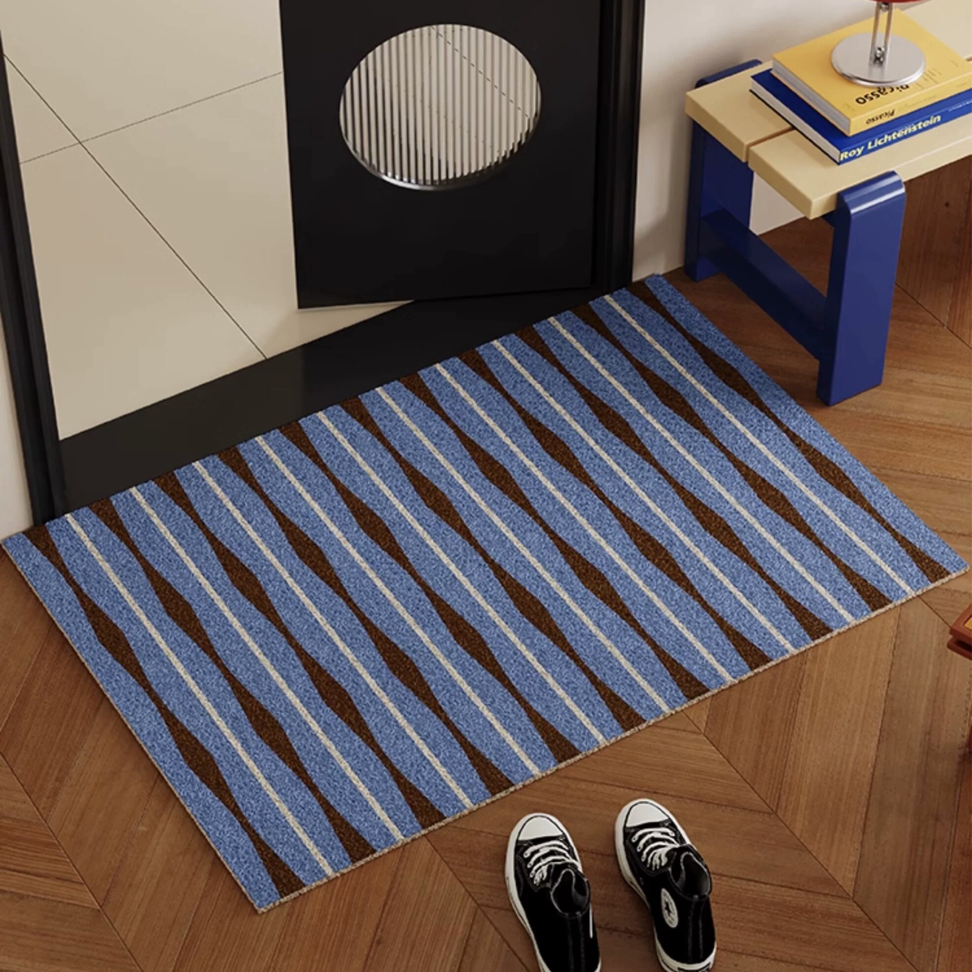 American retro style entry door wire circle floor mat Persian entry door dust removal floor mat household non-slip and dirt-resistant floor mats