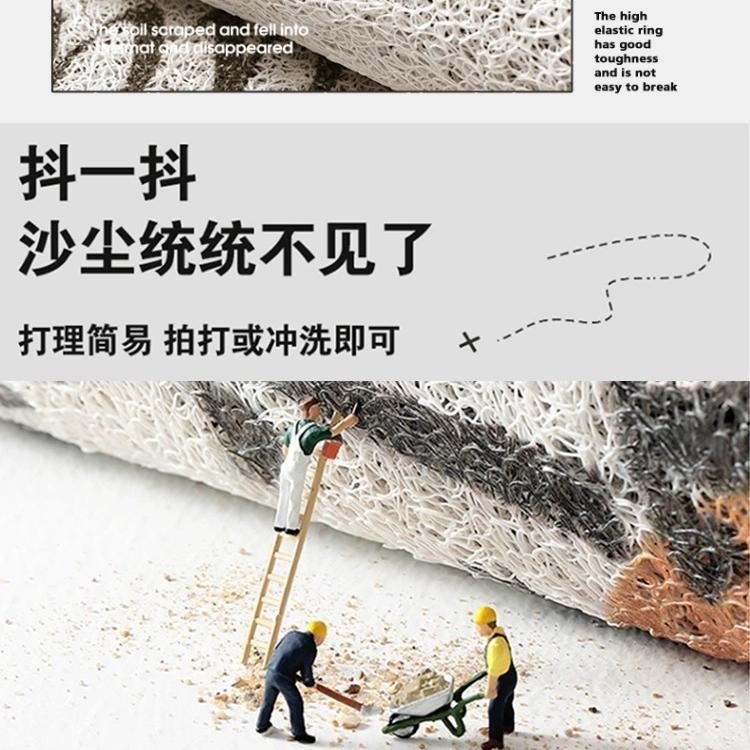 新款卡通怪怪丝圈入户地垫可裁剪家用玄关脚垫刮泥蹭土防滑垫耐脏 - 图3