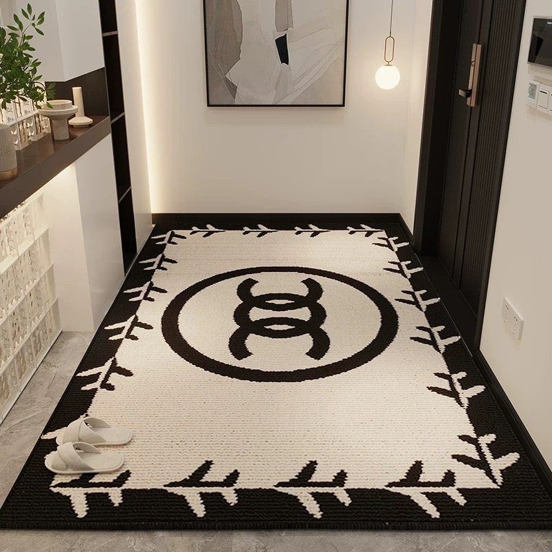 黑色棋盘格丝圈入户门垫彩色玄关刮泥蹭土脚垫进门防滑脚垫可裁剪,淘宝优惠券,粉丝福利购,淘宝优惠卷