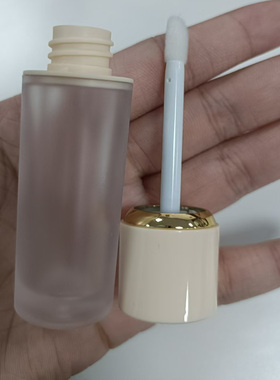 4ml浅黄色盖磨砂瓶唇彩管唇釉管空管化妆品包材