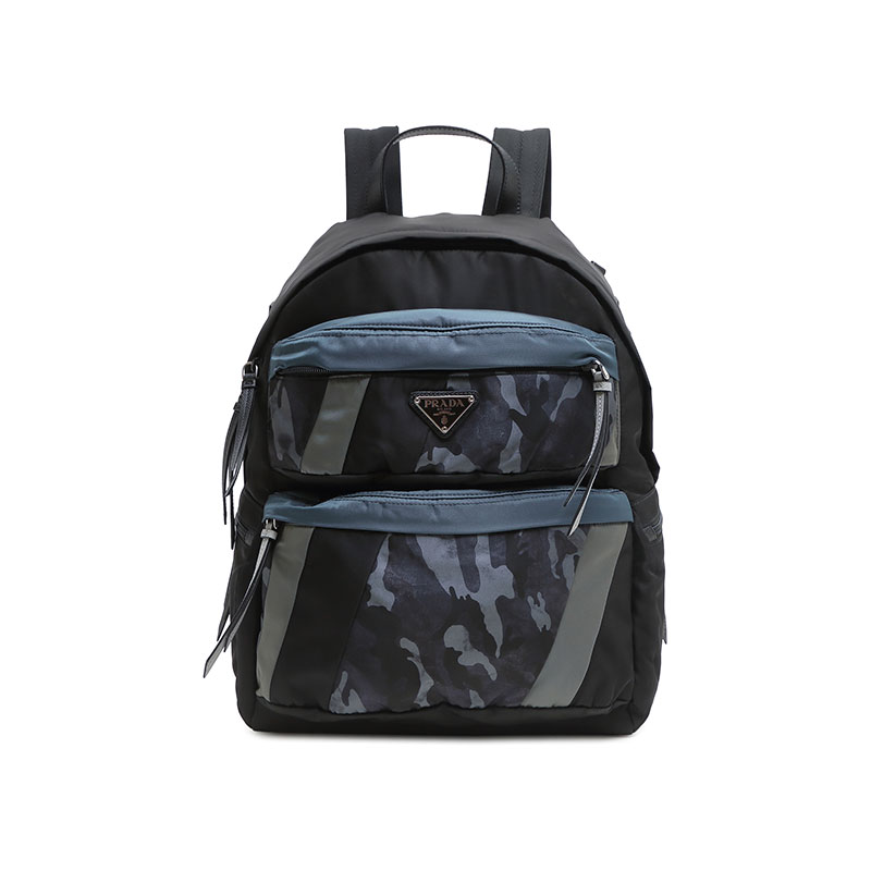 prada /普拉达时尚迷彩电脑包男包 邦琦国际双肩背包